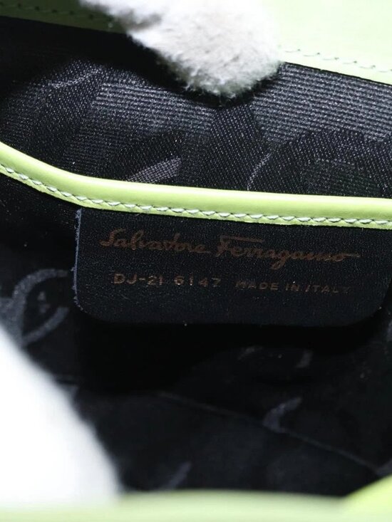 Salvatore Ferragamo Backpack Suede Green Gold main image 12